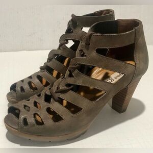 Paul Green Gladiator Leather Heel Shoes